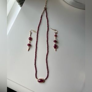 *NEW! PRICE DROP* Kendra Scott Elisa Beaded Necklace & Matching Earrings Set